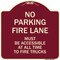 Signmission Fire Lane Must Accessible All Time to Fire Trucks Heavy-Gauge Alum Sign, 18" x 18", BU-1818-23997 A-DES-BU-1818-23997 - alternate 1